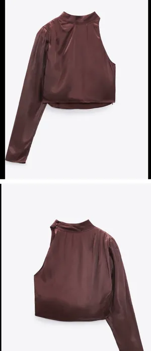 ZARA Brown Half Sleeve Shirt thumbnail 7