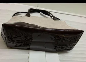 Large Creme Suede pleather book purse thumbnail 4