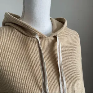 AERIE | Tan Textured Hoodie Sweatshirt Sz S thumbnail 5