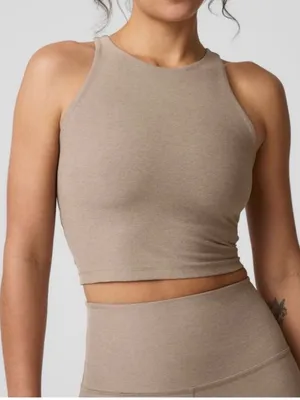 Beyond yoga spacedye Sleeveless Crop Tank Top - Beige thumbnail 1