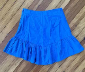 Maeve Anthropologie NWT Flounce Mini Skirt in Blue Size 6 thumbnail 4