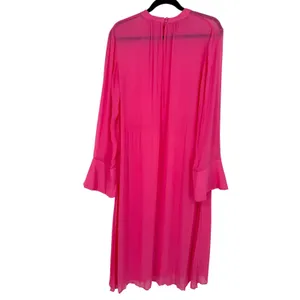 NWT Anthropologie‎ Womens Long Sleeve Sheer Tunic Dress Pink Bell Sleeve Size XL thumbnail 6