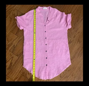 Paintcolors Oversized pink shortsleeved Tunic -Size Small thumbnail 8