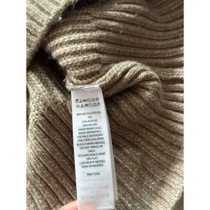 Cupcakes & Cashmere Notch Collar Sweater Dress Tan Zip‎ Shawl Size Large thumbnail 7