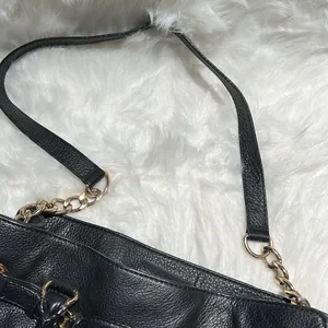 MICHAEL KORS Tumbled Black Leather Crossbody‎ Satchel Gold Hardware A27 thumbnail 15