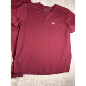 figs scrub set Mens tansen jogger pants (L Short) / leon top (L) Burgundy thumbnail 3