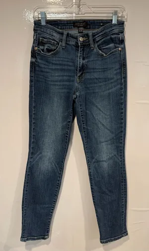 Judy‎ Blue Dark Indigo Boyfriend Fit Skinny Jeans thumbnail 1