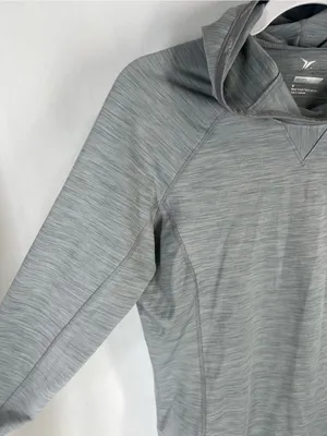 Old Navy Active Go-Dry Gray Hooded Athletic Pullover Top Size M thumbnail 3