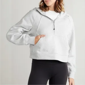 Lululemon‎ Scuba Oversized Half-Zip Hoodie M/L heathered gray thumbnail 1