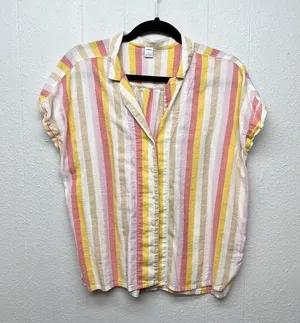 Old Navy Multicolor Womens Shirt Large Casual Lightweight Minimalist Breathable thumbnail 1