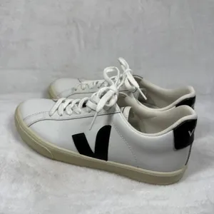 Veja Esplar Leather Sneakers Extra White Black Womens Size 7 EUR 38 Low‎ Top thumbnail 9