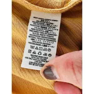 Free People Yellow Tell‎ Tell Secret Origins Eyelash Lace Tunic Dress Size XS thumbnail 9