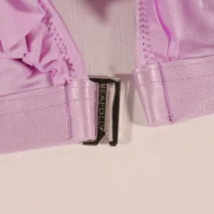 NWT Seafolly X Revolve Shine On Fixed Tri Bikini in Lilac thumbnail 9