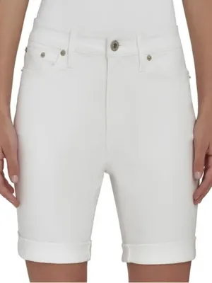 DKNY Jeans Women's Denim Bermuda Short (US, Numeric, 6, Regular, White) thumbnail 3