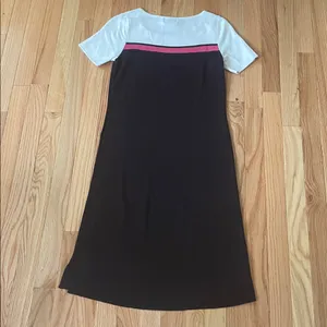Studio G Shirt Midi Dress Womens Small Black White Colorblock Casual Travel thumbnail 7