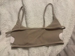 Strappy Sports Bra Tan thumbnail 2
