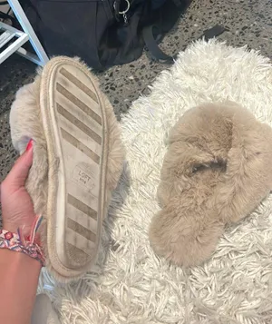 Fluffy House Slippers Tan thumbnail 5