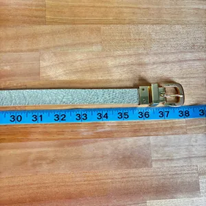Michael Kors Genuine Leather Reversible Women's Belt Gold Buckle Detail 38" Long thumbnail 8