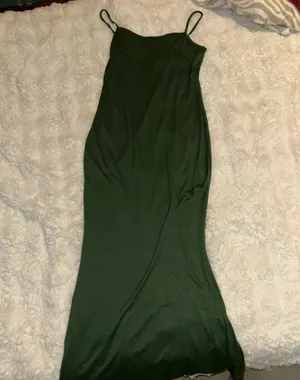 SheIn NWOT Solid Green Cami Long Soft Lounge Dress thumbnail 15