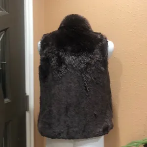 Cejon brown faux fur vest thumbnail 3