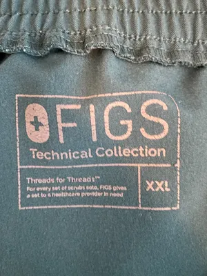 Figs Women Plus Size XXL Caribbean Blue Yola Skinny Scrub Pants Drawstring thumbnail 8