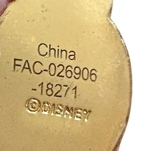 Disney Cinderella Silhouette Pendant‎ Necklace Gold Tone Blue Enamel Rhinestone thumbnail 6