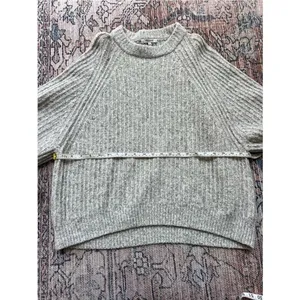 Madewell Ribbed Cotton-Blend Sweater Hthr Dusk Grey Marl Size Medium Heather thumbnail 12