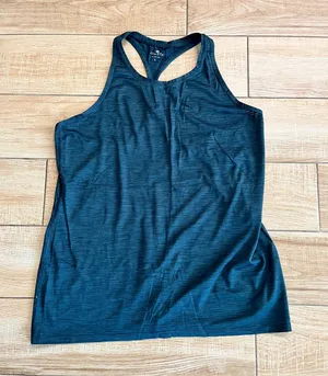 Womens Athleta Blue Racerback Tank - L thumbnail 1