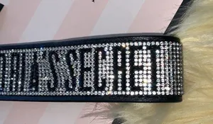 VICTORIA'S SECRET Rhinestone Logo Wristlet Keychain Strap thumbnail 5