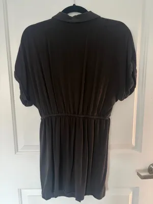 Rag Poets XS Black Button Down Shirt Dress thumbnail 5