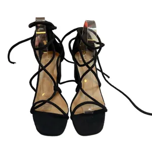 Pretty Little Thing‎ Pump Heel Size 5 Lace Up Black thumbnail 1