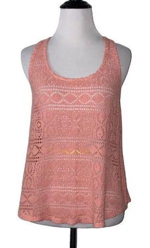 5/$30 🎈 Windsor small pink lace‎ knit tank top thumbnail 1