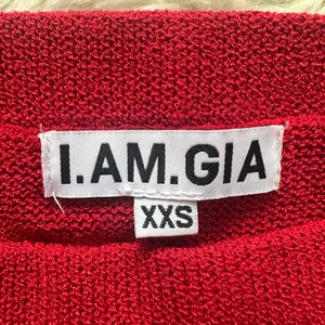 I.AM.GIA Alix Skirt Swim Coverup Maxi Elastic Waist Crochet Sheer Red XXS thumbnail 9