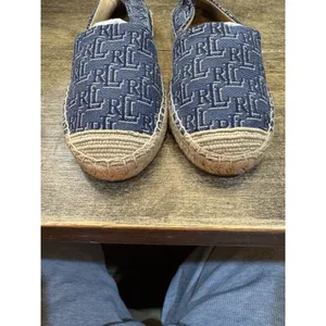 Lauren Ralph Lauren Cameryn Monogram Jacquard Espadrille Slip-On Flat Women‎ thumbnail 4