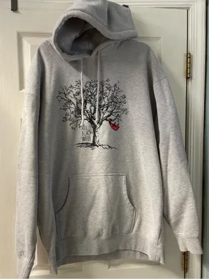 Taylor Swift All Too Well Pullover Hoodie Size 3XL Gray. Red Album. thumbnail 1
