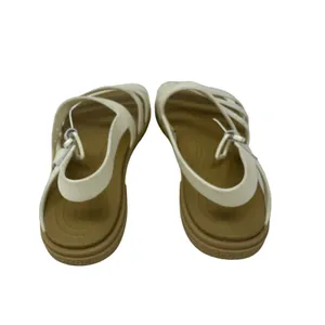 Crocs Size 5‎ Sandals White Strappy Comfort Vacation Summer Beach Pool Everyday thumbnail 6