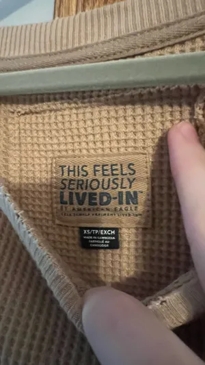 American Eagle Waffle Big Hug Sweatshirt thumbnail 2