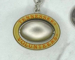 Bacon & Co Tennessee Volunteers Spinning Football Keychain Keyring thumbnail 3