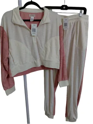 L*SPACE Best Life Pullover & Pant Set, Women's Size L Primrose & Cream NWT thumbnail 3