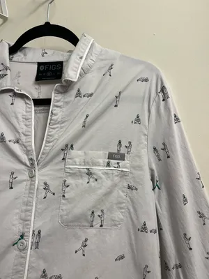 Figs Night Shift Pajama Top Size Medium thumbnail 6