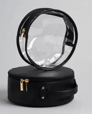 Hudson + Bleecker Preto Nomad Black Round Travel Kit Case thumbnail 10