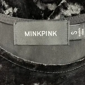 Minkpink Clean Little Black Velvet‎ Dress Sheer thumbnail 9