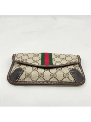 Gucci Beige GG PVC/Leather pouch thumbnail 3