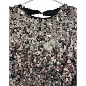 Bardot Valentina Sequin Long-Sleeve Mini Dress Smoke Women's‎ Size XS/2 thumbnail 3