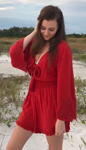 American Eagle Red Romper thumbnail 2