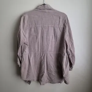Torrid Light Weight Drape Front Anorak Jacket Womens Soft Beige Size 0 Large thumbnail 3