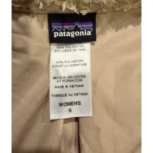 Patagonia Los Gatos Teddy Fleece Zip Jacket Tan Beige 25210 Women Small thumbnail 5