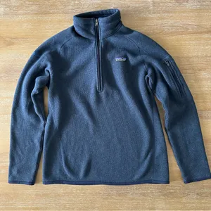 Patagonia Navy Quarter Zip Pull Over Sweater thumbnail 1