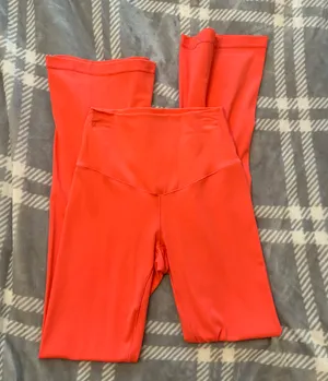 Aerie Coral Pink Flare Leggings thumbnail 2