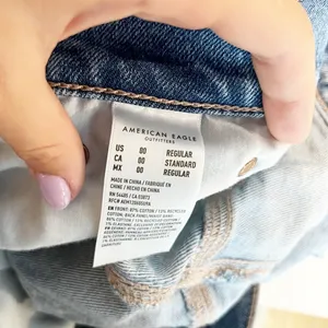 American Eagle AE Ex Boyfriend High Waisted Denim Straight Leg Jeans Blue 00 thumbnail 7